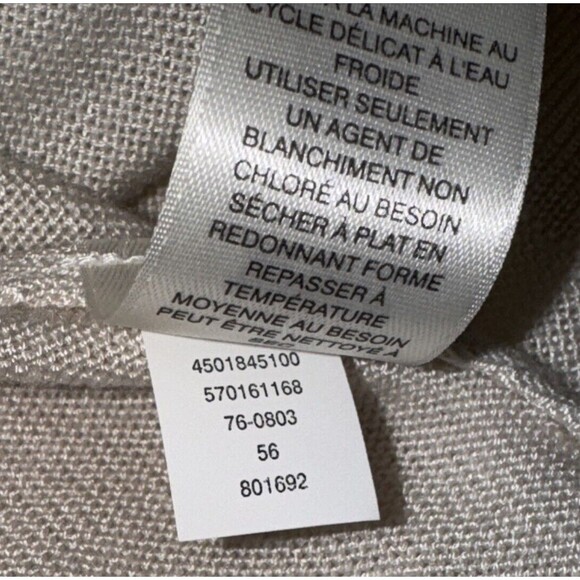 White House Black Market Size Large Cream Cardigan Sweater Open Front - Picture 8 of 9